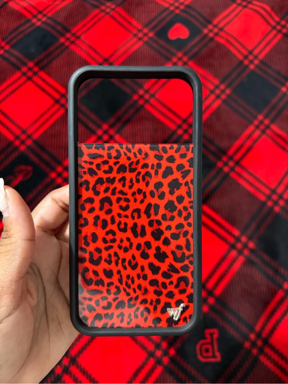 Wildflower Red Leopard Print Phone Case - 17 Pro Max